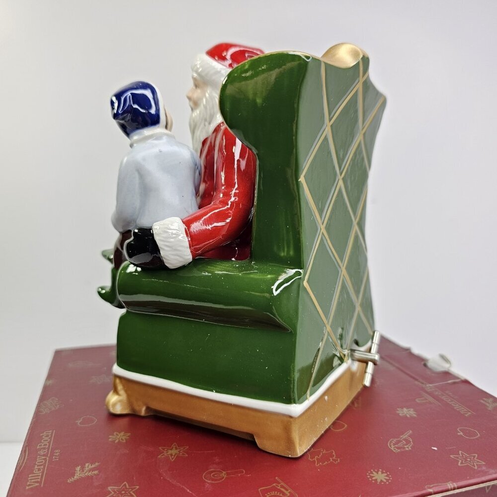 Villeroy & Boch Christmas Santa On Armchair Rare Music Box 14-8327-6636 - Picture 5 of 11